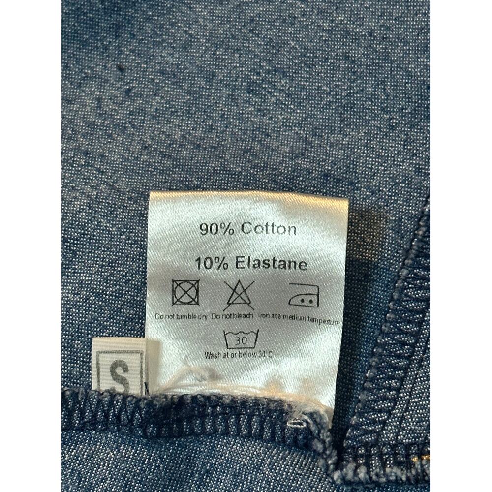 Sewlip Fashion Button Down Denim Western Boho Midi Dress - Picture 7 of 8